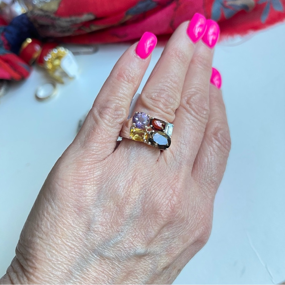 STERLING SILVER | Multi Colored Happy Spring Statement Ring